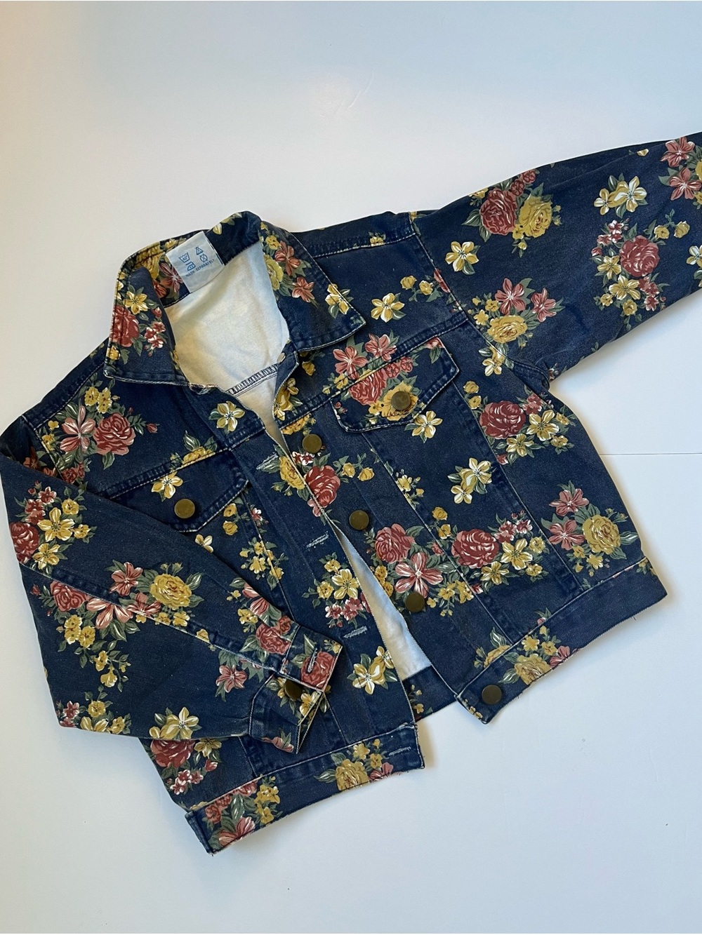 Vintage HESKIA Floral Print 100% Cotton jacket.